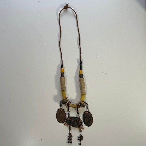 Artisan Crafted Statement Necklace Boho Ethnic Tribal Pendant‎ Jewelry Penny - Picture 7 of 8